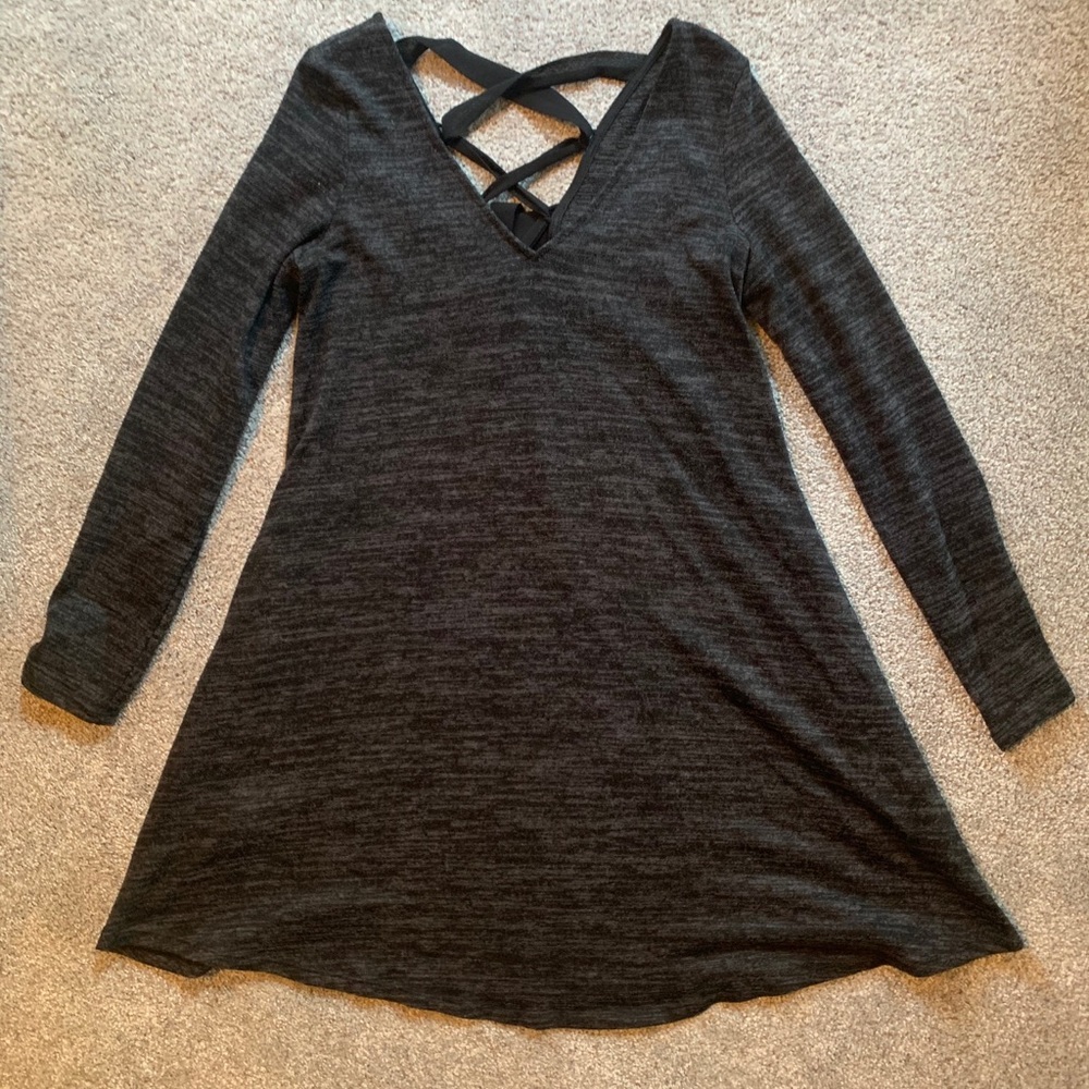 Grey Long Sleeve Dress